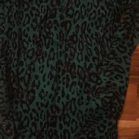 Bright blue leopard print sweater - Picture 2 of 3